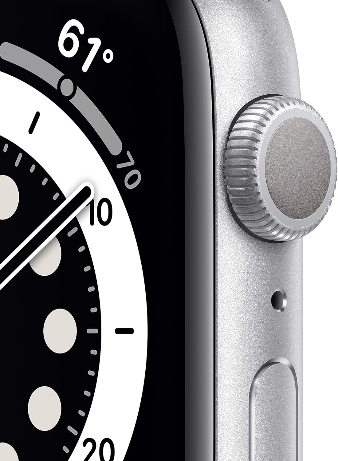 HOTApple Watch Series 6 (GPS, 44mm) - Silver Aluminum Case with White Sport Band (Renewed)