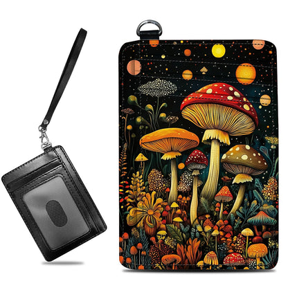 HOTCute Credit Card Holder with Zipper, Crow Skull RFID-Blocking Card Case Small Wallet for Women Men, Multi-slot Card Organizer Case Travel Accordion Wallet