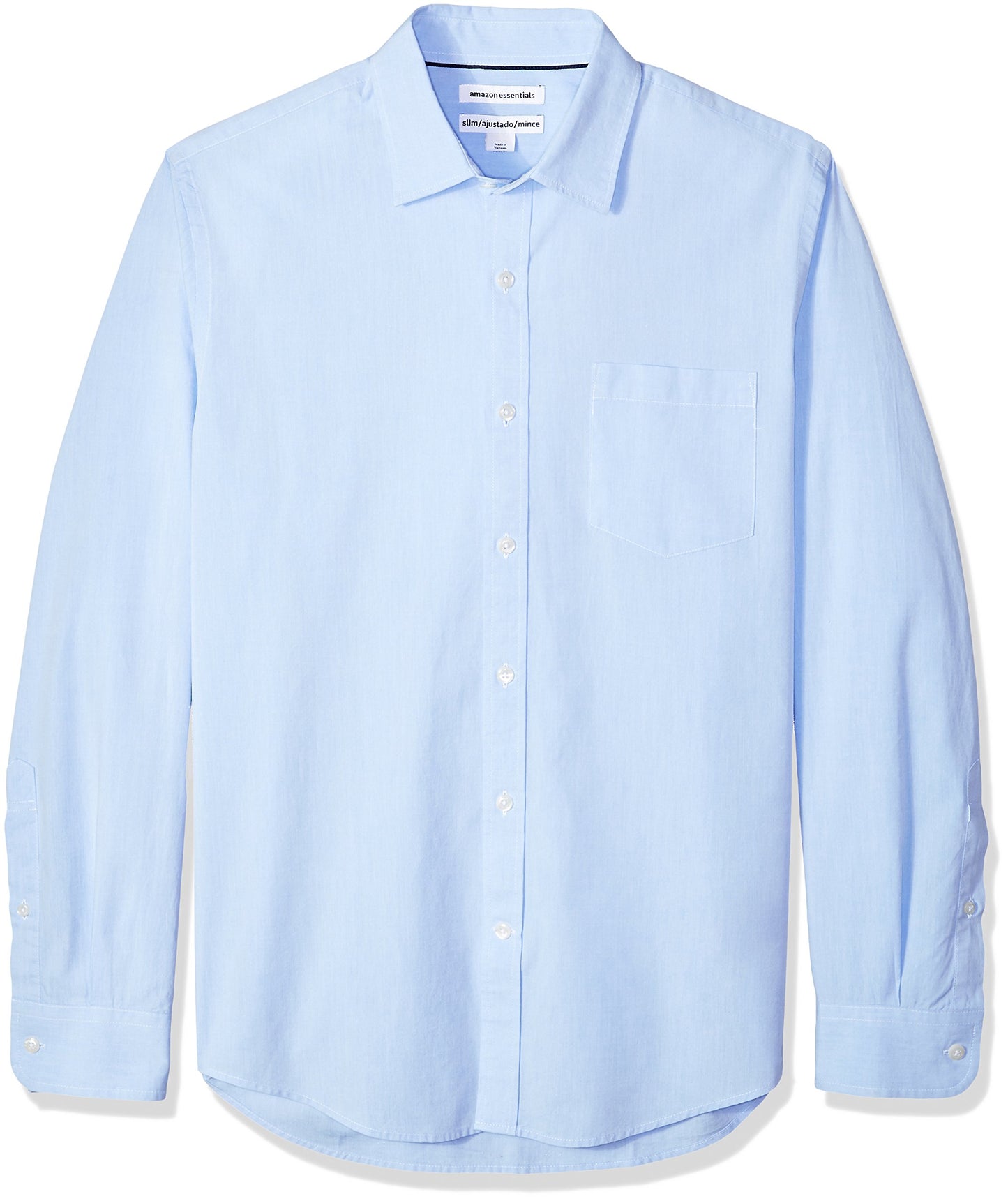 HOTAmazon Essentials Men's Regular-Fit Long-Sleeve Casual Poplin Shirt, Button Front, Business Casual, Collared