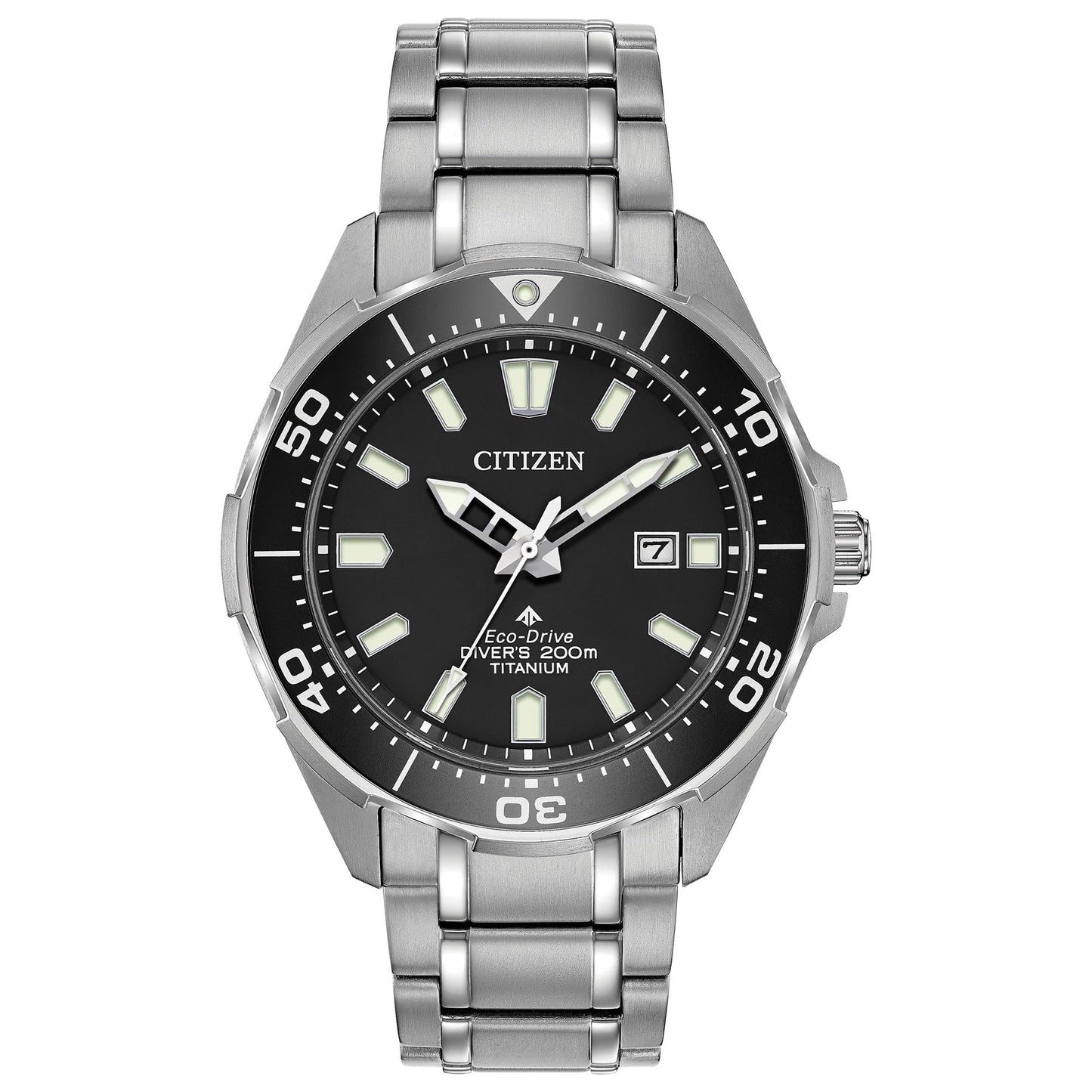 HOTCitizen Men's Promaster Sea Eco-Drive Stainless Steel Watch, 3-Hand Date, One-Way Rotating Bezel, ISO Compliant, Luminous Hands and Markers