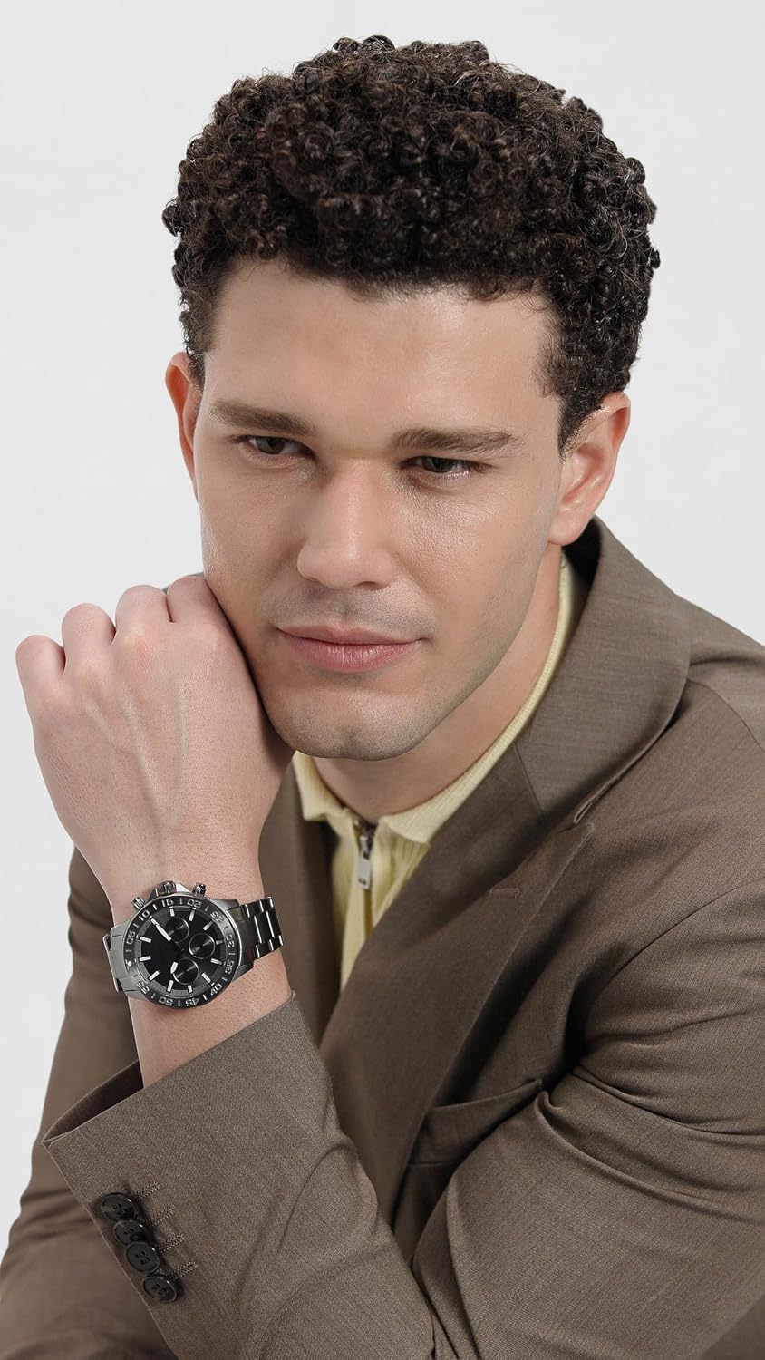 HOTBannon Multifunction Smoke Stainless Steel Watch