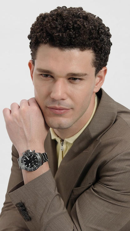 HOTBannon Multifunction Smoke Stainless Steel Watch