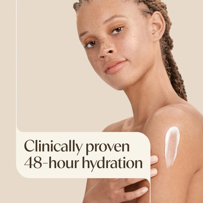 HOTAveeno Daily Moisturizing Body Lotion for Normal to Dry Skin with Soothing Prebiotic Oat, Non Greasy, Non Comedogenic, Fragrance Free Body Lotion for Women & Men, 18 fl oz