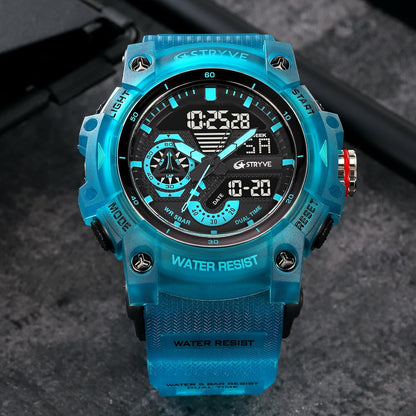 HOTGosasa Men's Large Face Outdoor Sports Watches Military S-Shock Watch Waterproof, Backlight, Alarm, Stopwatch Features - Rugged Wristwatch for Training, Hiking, and Adventure