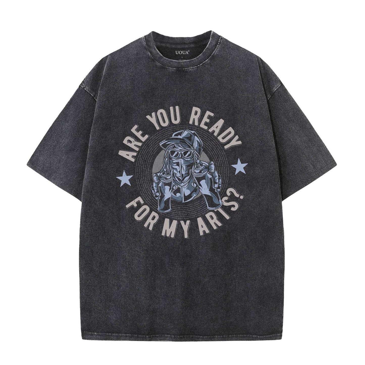 HOTUOUA Mens Graphic Tees Vintage Oversized T-Shirts Casual Acid Wash Cotton Streetwear (S-2XL)