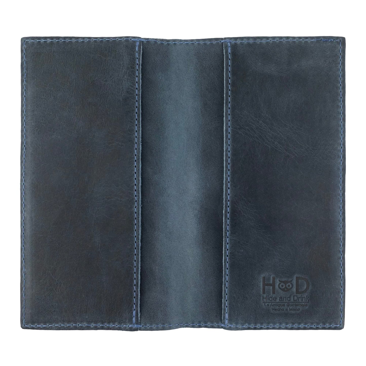 HOTHide & Drink, Checkbook Cover, Minimalist Organizer for Personal or Business Finances, Bill Holder, Full Grain Leather, Handmade, Bourbon Brown