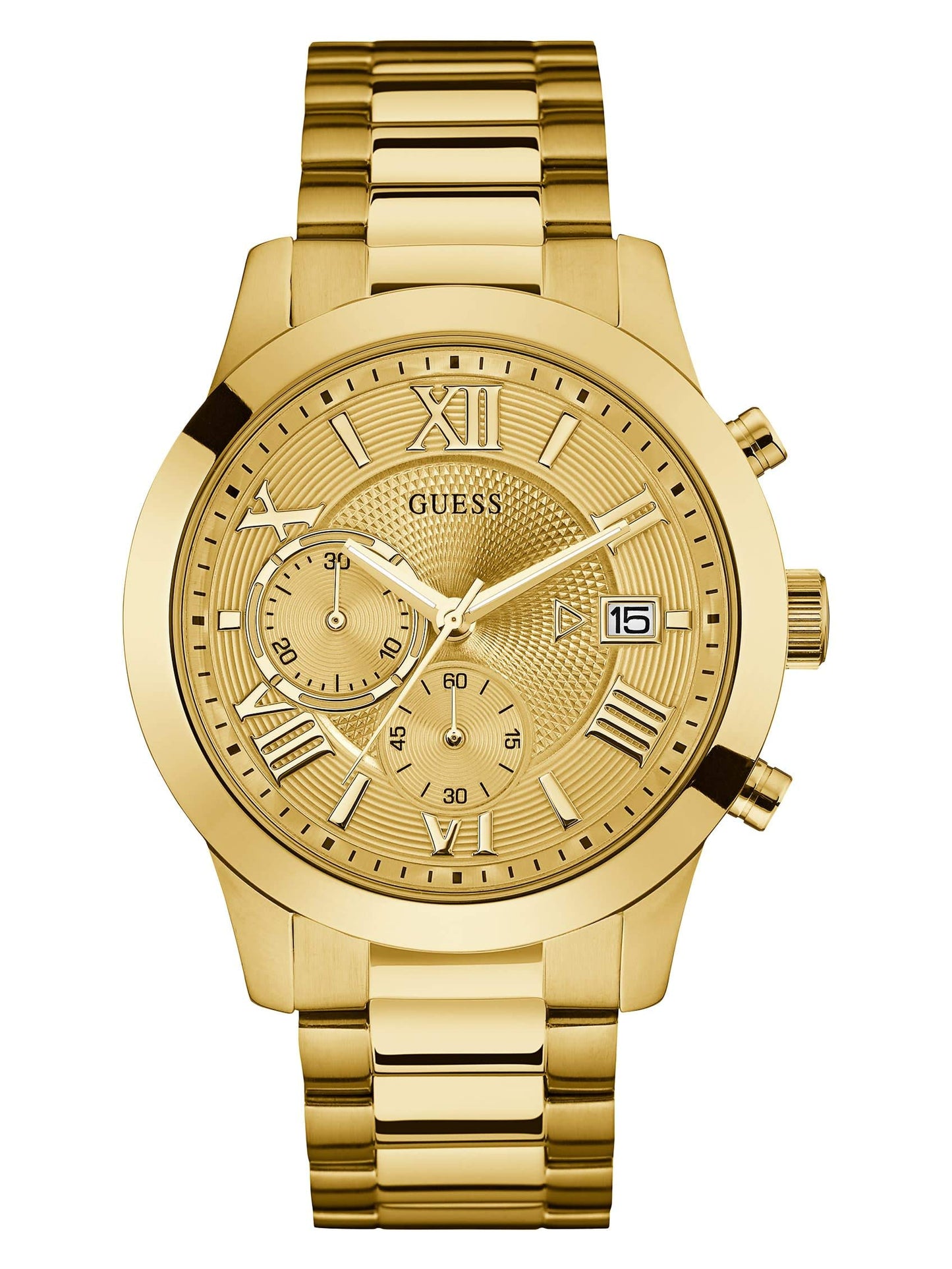 HOTGuess Men's Analog Dress Watch| Stainless Steel Case| 50M Water Resistance