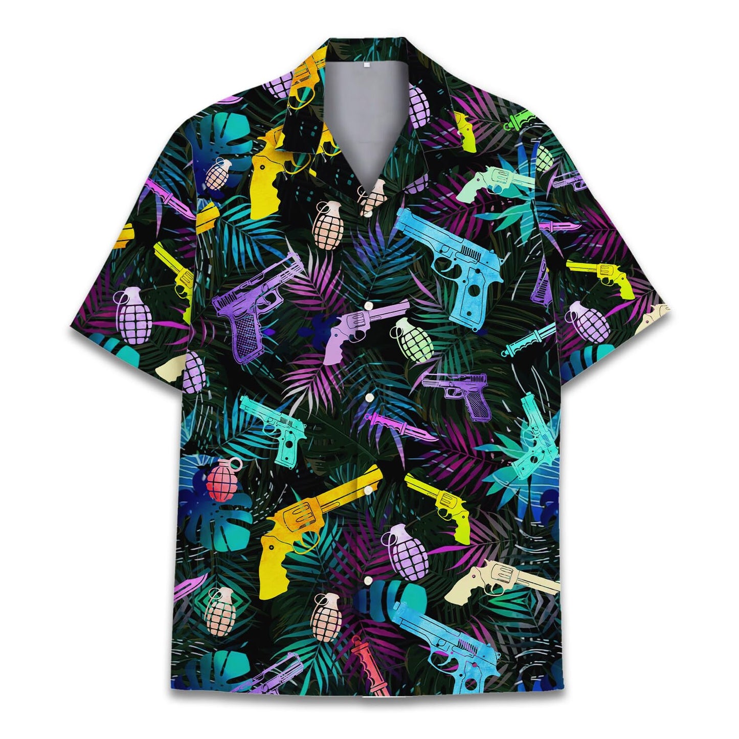HOTTropical Bigfoot Hawaiian Shirts for Men Women, Sasquatch Summer Beach Button Down Short Sleeve