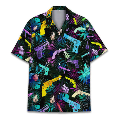 HOTTropical Bigfoot Hawaiian Shirts for Men Women, Sasquatch Summer Beach Button Down Short Sleeve