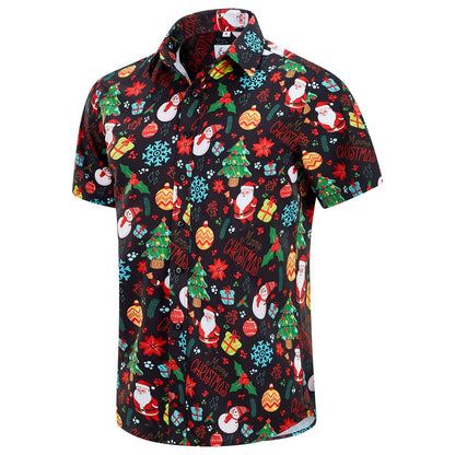 HOTEUOW Men's Hawaiian Shirt Short Sleeve Printed Button Down Beach Shirts