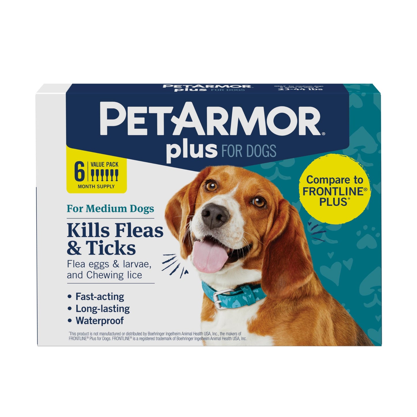 HOTPetArmor Plus Flea & Tick Topical Dogs 45-88 lbs, 6-Month | Ideal for Large Dogs 45-88 lbs; Kills Fleas, Eggs, Larvae, Ticks & Lice; 6-month supply; Waterproof Nose-to-Tail