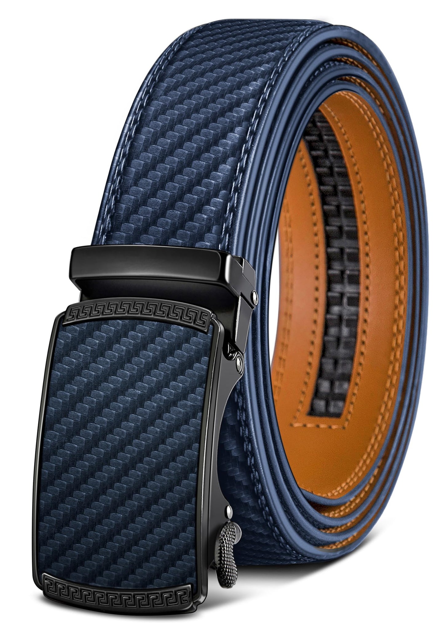 HOTBULLIANT Men's Belt,Slide Ratchet Belt Adjsutable For Men Suit Casual Jeans Gift Boxed,Trim To Fit