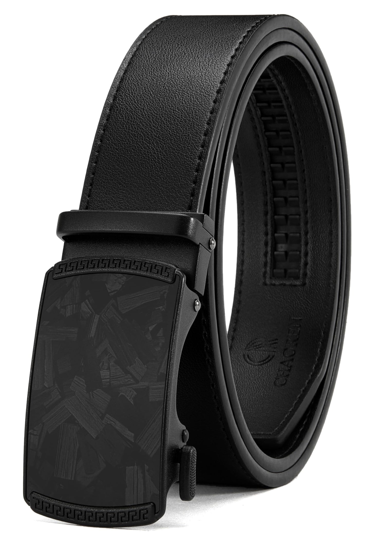 HOTCHAOREN Mens Belt Leather Ratchet Belt - Customizable Fit, Effortless Style (35mm)
