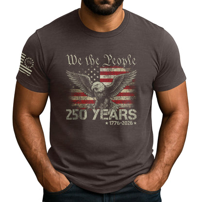 HOT250th Anniversary USA T-Shirt, Patriotic Shirts for Men | This patriotic 1776-2026 shirt honors the historic anniversary milestone, delivering a classic graphic tee for men