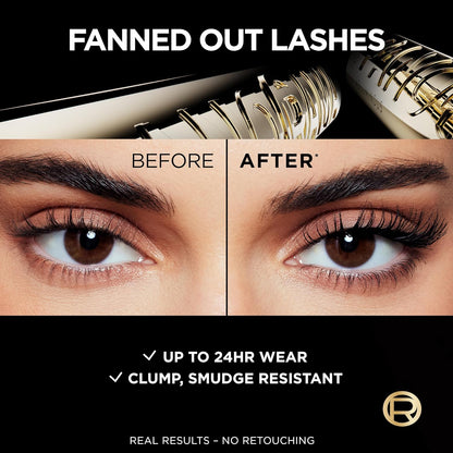 HOTL'Oreal Paris Voluminous Panorama Mascara, Volumizing and Lengthening Mascara, Washable Longwear and Smudge Resistant Make Up, Blackest Black, 0.33 Fl Oz