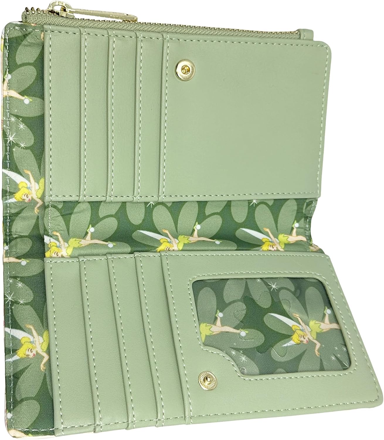 HOTLoungefly Tinkerbell Floral Wallet Disney Licensed Peter Pan