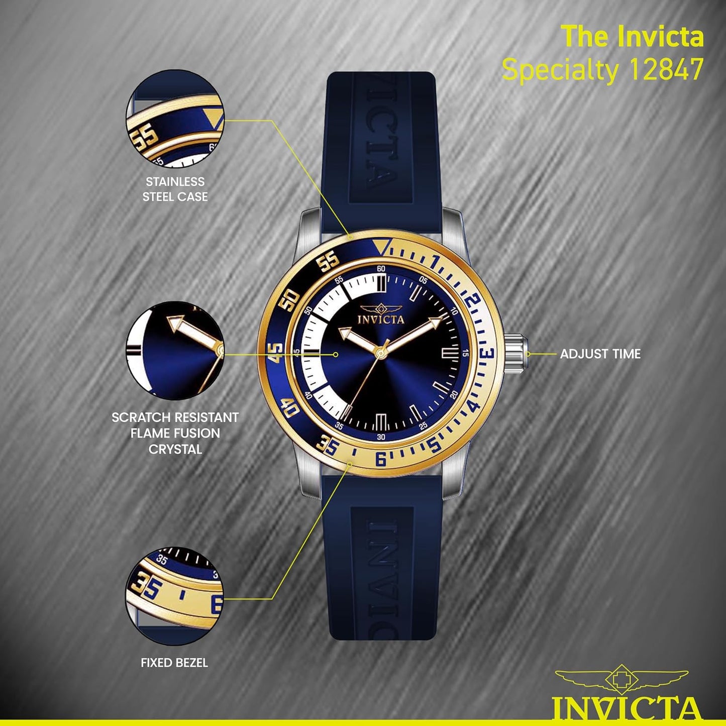 HOTInvicta Men's Specialty Silicone Quartz Watch