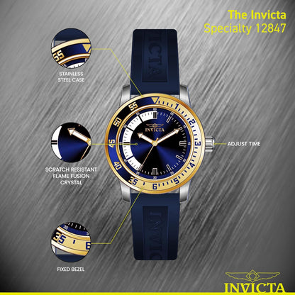 HOTInvicta Men's Specialty Silicone Quartz Watch