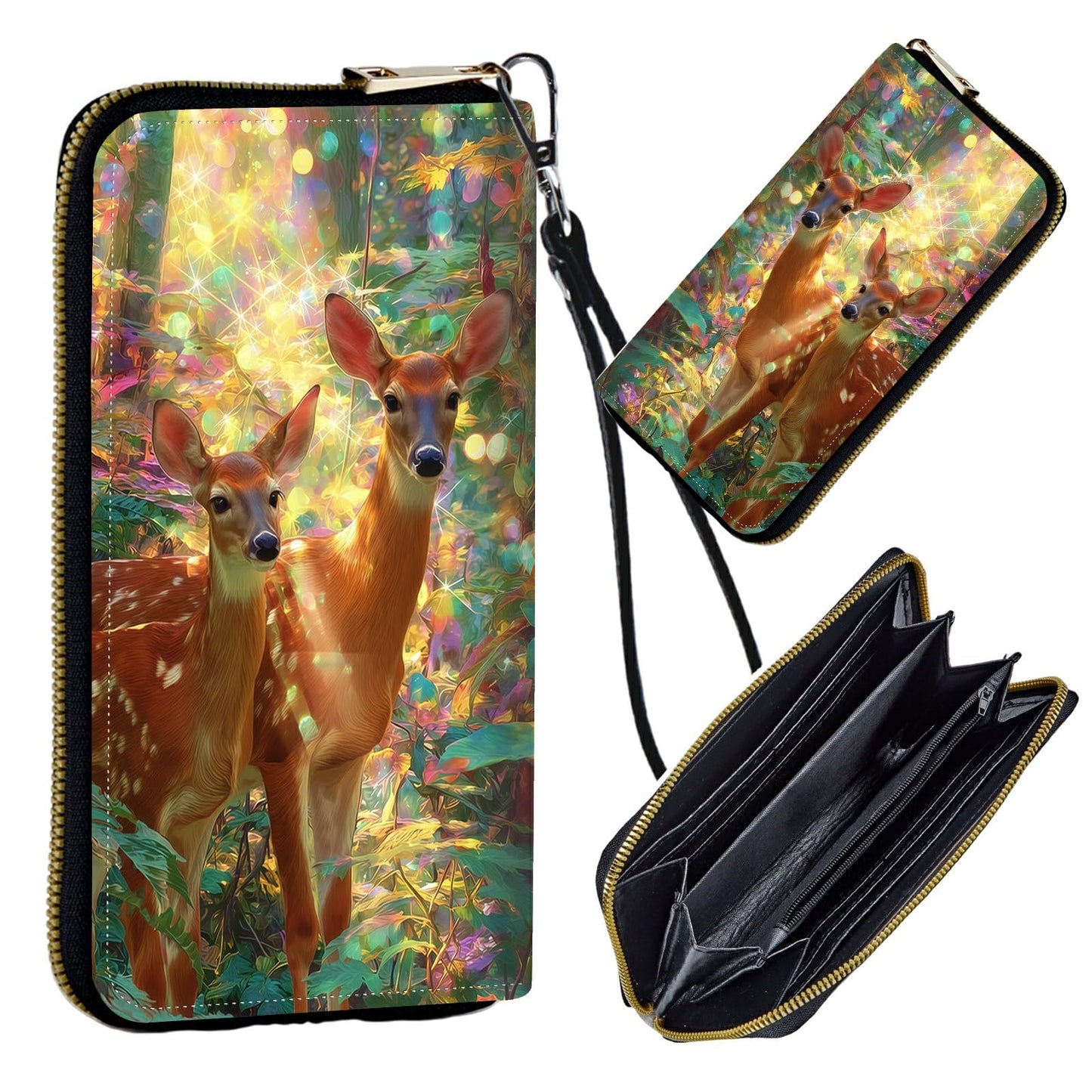 HOTWomen's Wristlet Wallets for Ladies, RFID Blocking Leather Zipper Handbag Clutch Purse Money Holder Organizer for Travel Shopping, Ocean Octopus