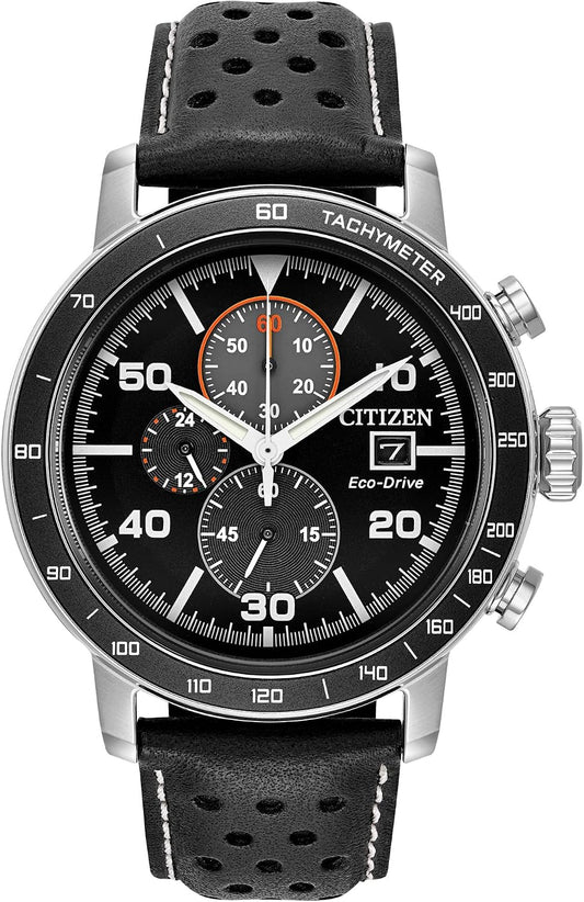 HOTCitizen Men's Eco-Drive Weekender Brycen Chronograph Watch in Stainless Steel