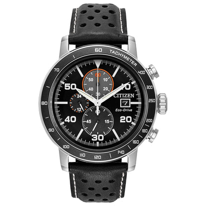 HOTCitizen Men's Eco-Drive Weekender Brycen Chronograph Watch in Stainless Steel