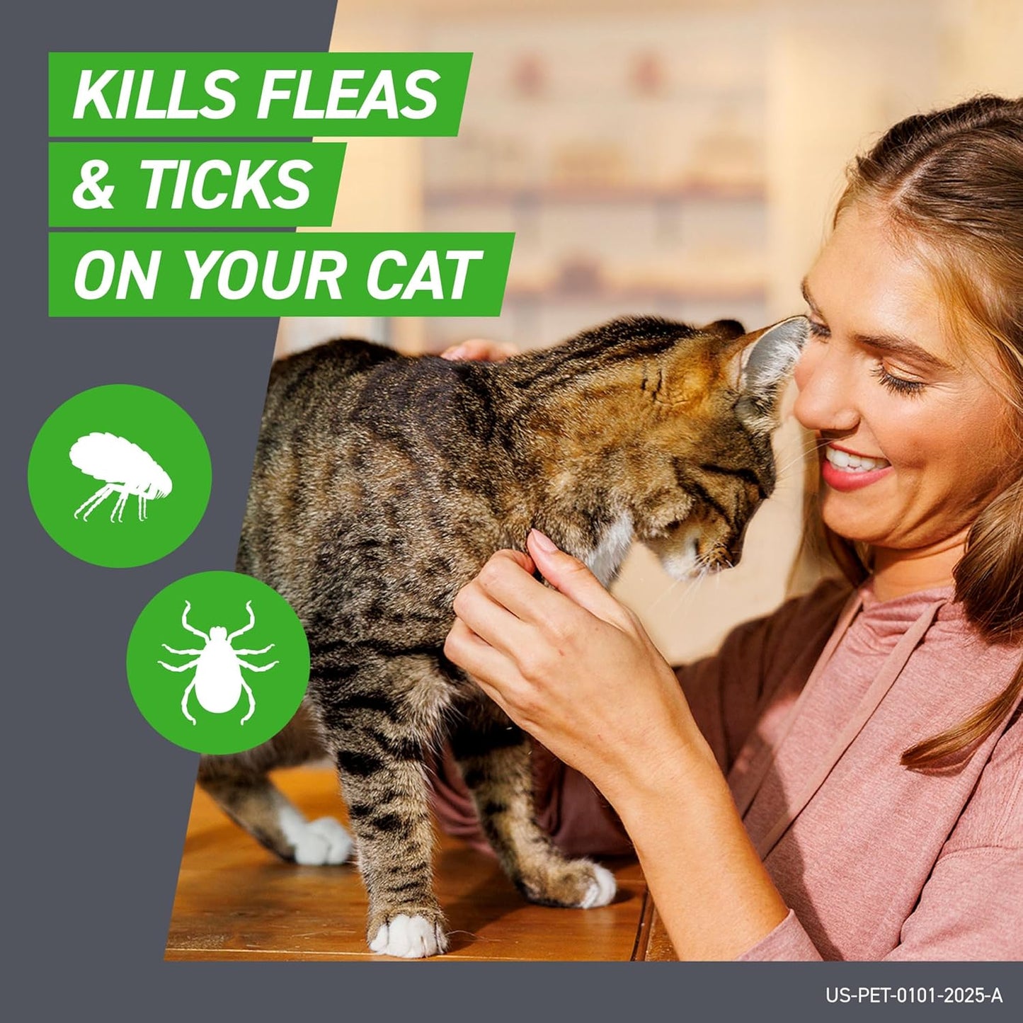 HOTFRONTLINE Plus Flea & Tick Spot Treatment for Cat & Kitten (Green) Count of 6 | #1 name in flea and tick protection,¹ kills fleas, ticks & chewing lice, waterproof 24 hr, monthly application