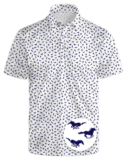 HOTGolf Polo Shirts for Men Funny Print Quick Dry Short Sleeve Performance Golf Shirts Moisture Wicking Polo Shirts