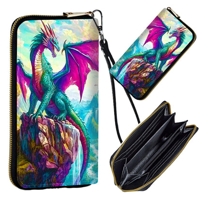 HOTWomen's Wristlet Wallets for Ladies, RFID Blocking Leather Zipper Handbag Clutch Purse Money Holder Organizer for Travel Shopping, Ocean Octopus