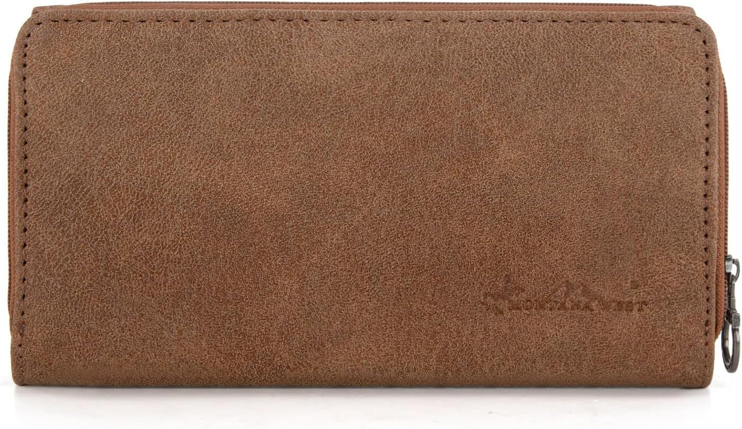 HOTMontana West Aztec Wallet for Women Western Whipstitch Womens Wallet Card Holder Wallet MW1332-W010BR