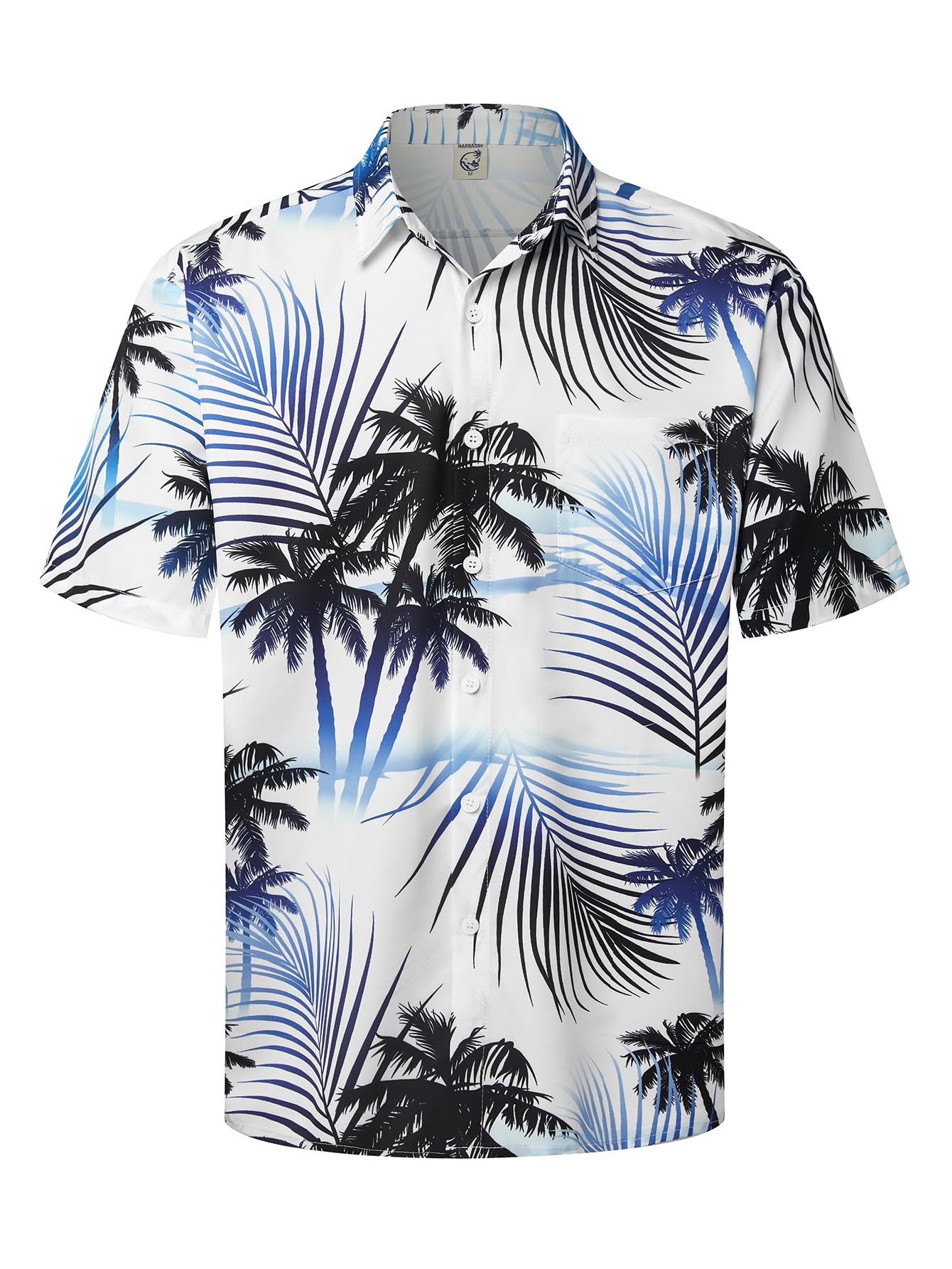 HOTHardaddy Men's Hawaiian Shirt Short Sleeves Coconut Printed Button Down Summer Beach Casual Shirts