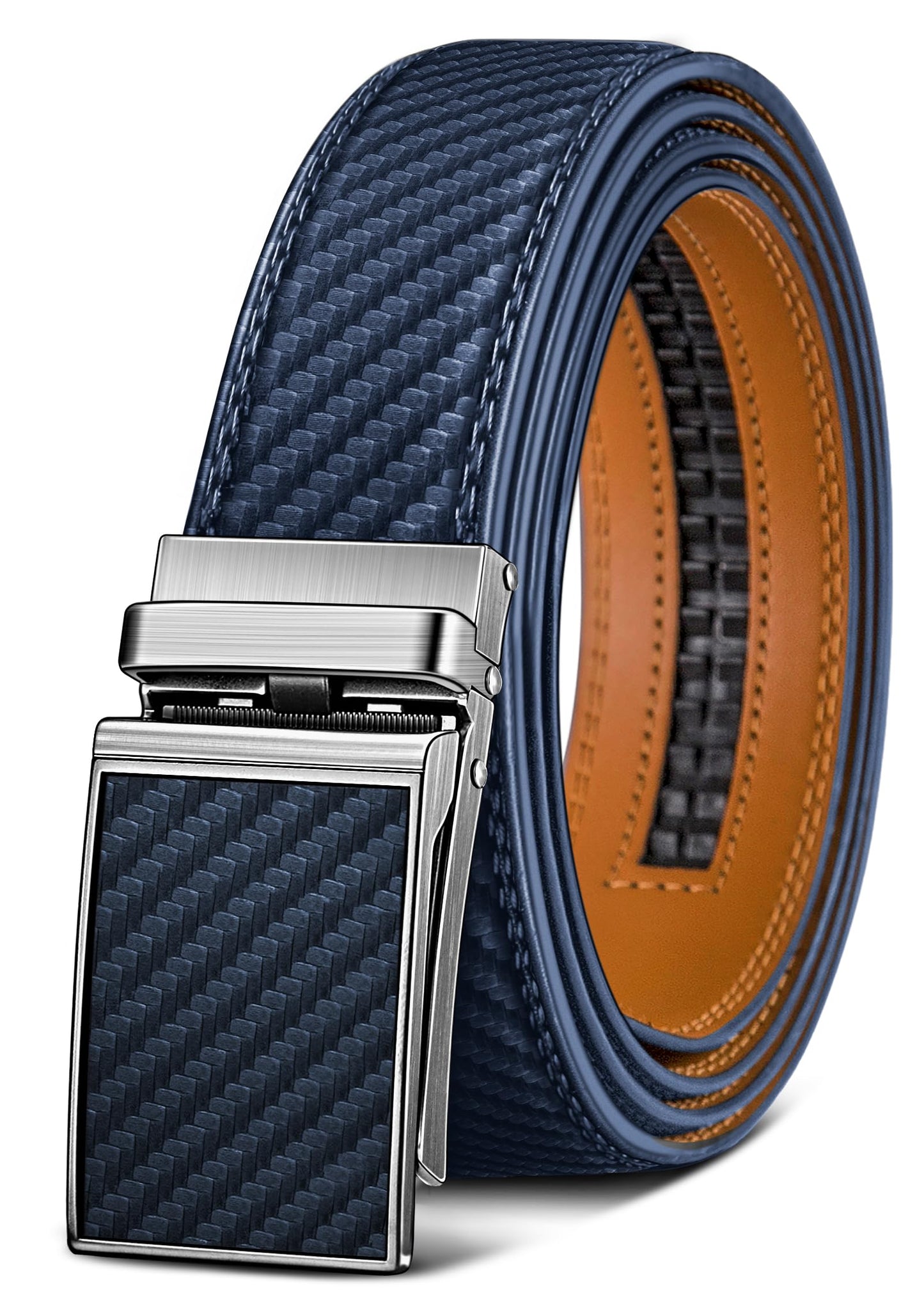 HOTBULLIANT Men's Belt,Slide Ratchet Belt Adjsutable For Men Suit Casual Jeans Gift Boxed,Trim To Fit