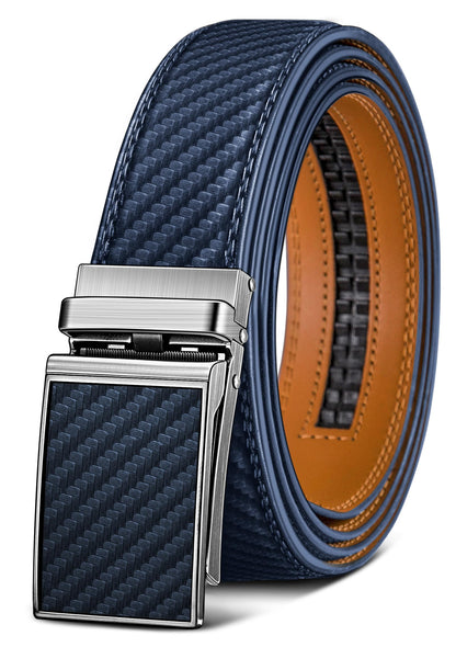 HOTBULLIANT Men's Belt,Slide Ratchet Belt Adjsutable For Men Suit Casual Jeans Gift Boxed,Trim To Fit