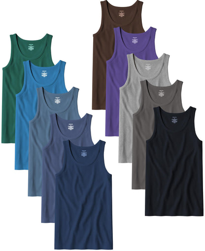HOTAndrew Scott Men's A Shirt Tanks | Cotton Tank Top Athletic Undershirts | Multi Packs & Colors