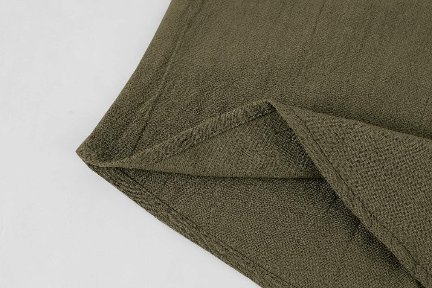 HOTRyannology Mens Linen Shirts Casual Cotton 3/4 Sleeve Regular-Fit Henley T-Shirt Summer Lightweight Beach Yoga Tops