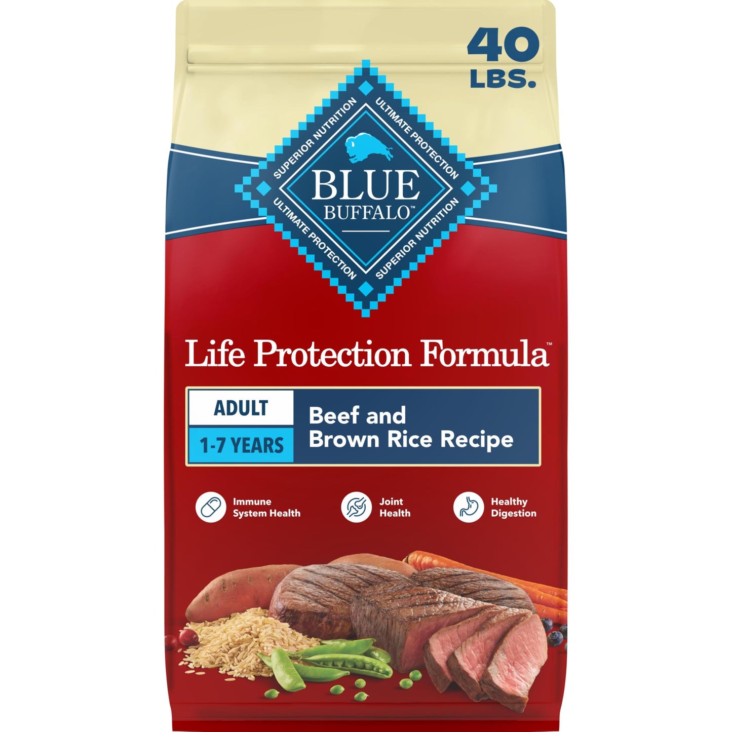 HOTBlue Buffalo Life Protection Formula Chicken Adult Dry Dog Food, 15 lb | Real Chicken #1 Ingredient, Supports Immunity with Antioxidant-Rich LifeSource Bits, Promotes Healthy Muscle Development