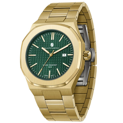 HOTSAPPHERO Mens Watches Stainless Steel Quartz Watch for Men Waterproof Date Clock Fashion Business Wristwatch Gift for Men