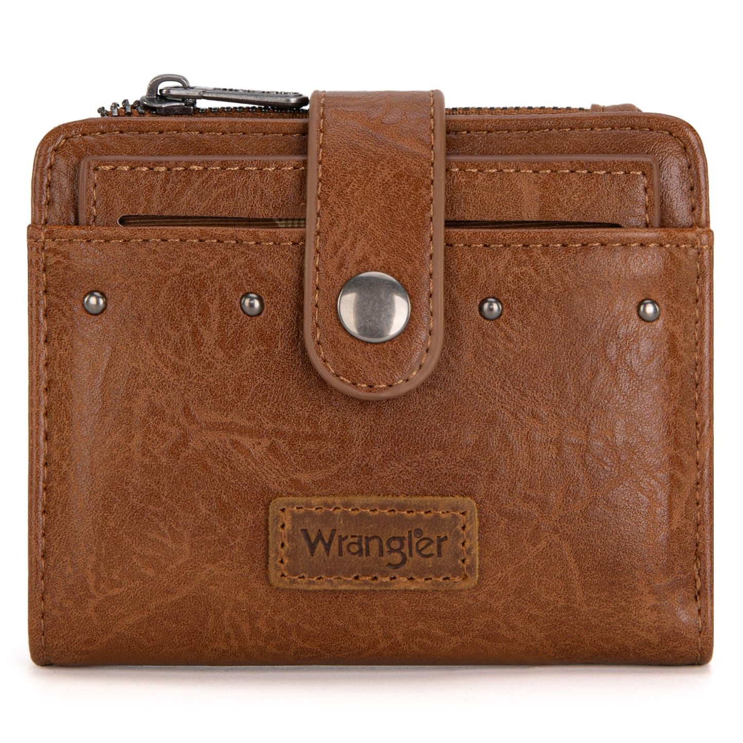HOTMontana West X Wrangler Small Womens Wallet Leopard Print Women's Wallets, Card Cases & Money Organizers Small Bifold Card Wallet with Removable ID Window