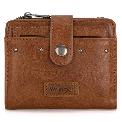 HOTMontana West X Wrangler Small Womens Wallet Leopard Print Women's Wallets, Card Cases & Money Organizers Small Bifold Card Wallet with Removable ID Window