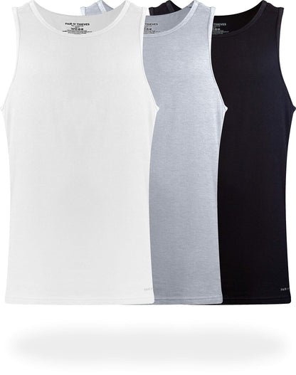 HOTPair of Thieves Men Super Soft Tank Top | Undershirt for Men | Soft, Breathable, Cotton Blend Fabric | Layering & Daily Wear