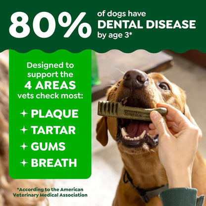 HOTGreenies Regular Dental Dog Treats, Original Chicken Flavor, 36 Count | Clinically-proven, veterinarian-recommended, 47% less tartar & 40% less plaque in 28 days, for dogs 25-50 lbs, 36 oz. Pack