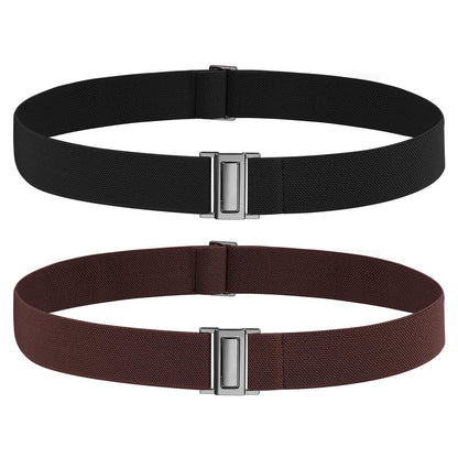 HOTNo Show Elastic Belts for Women with Invisible Flat Buckle Stretch Web Strap Belt for Jeans Pants Dresses