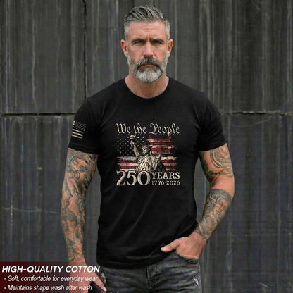HOTAmerican 250th Anniversary Shirts, Mens Patriotic Shirts | Celebrate 250 years of history with these patriotic shirts, featuring vintage designs and soft, comfortable fabric