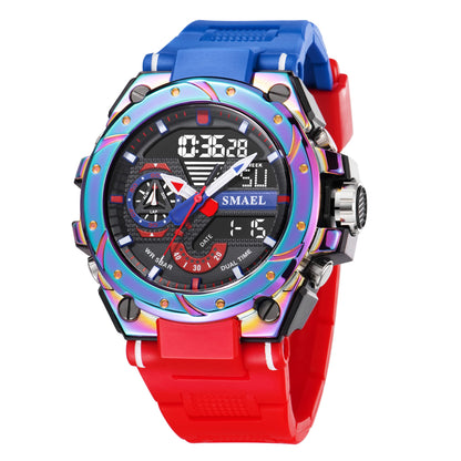 HOTKXAITO Men's Watches Sports Outdoor Waterproof Military Watch Date Multi Function Tactics LED Alarm Stopwatch