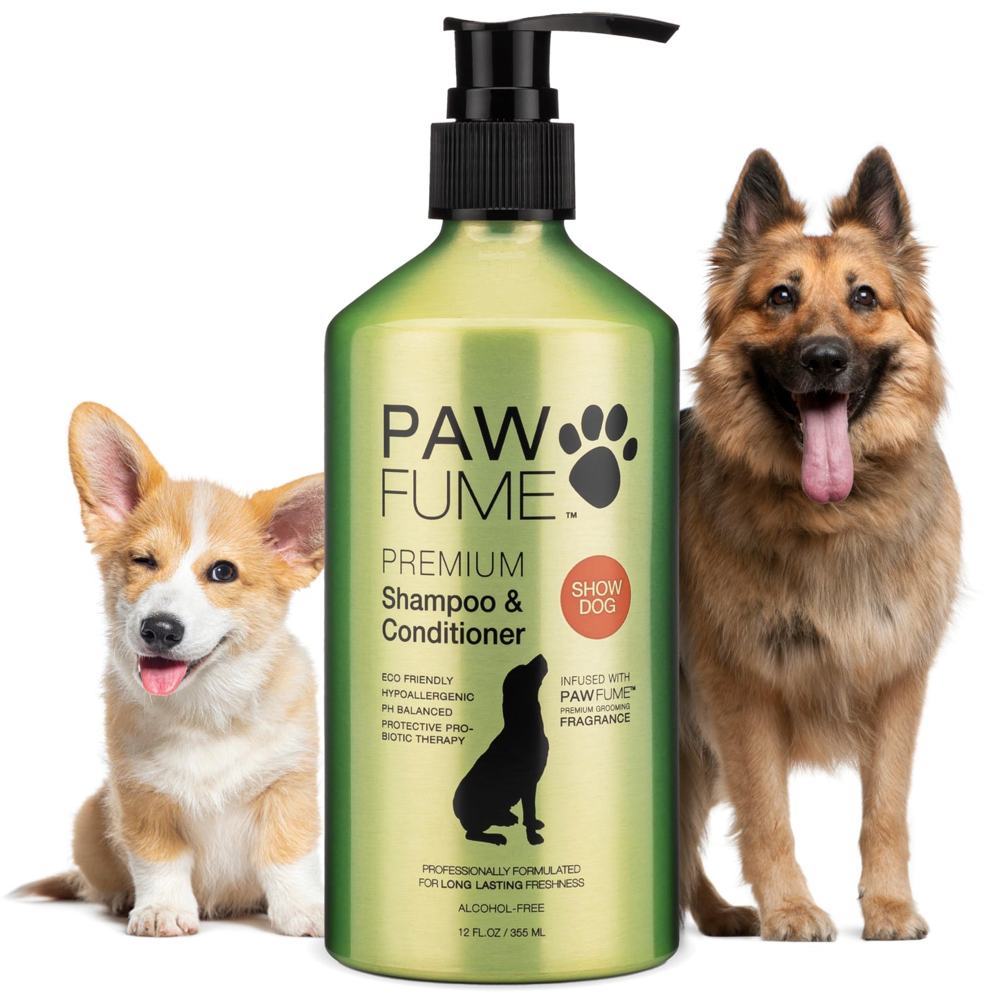HOTPAWFUME Deshedding Dog Shampoo and Conditioner, Show Dog, 1-Pack – Nourish & Detangle for Silky Soft Coat – Probiotic, Deep-Cleaning, pH-Balanced Formula – Salon-Quality Shampoo for Dogs