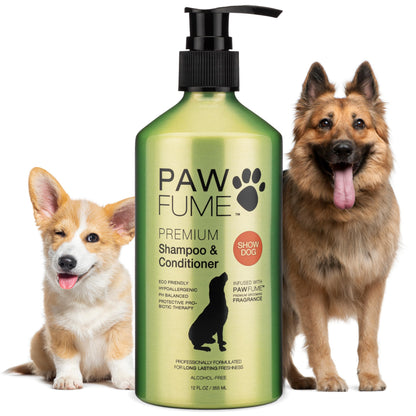 HOTPAWFUME Deshedding Dog Shampoo and Conditioner, Show Dog, 1-Pack – Nourish & Detangle for Silky Soft Coat – Probiotic, Deep-Cleaning, pH-Balanced Formula – Salon-Quality Shampoo for Dogs