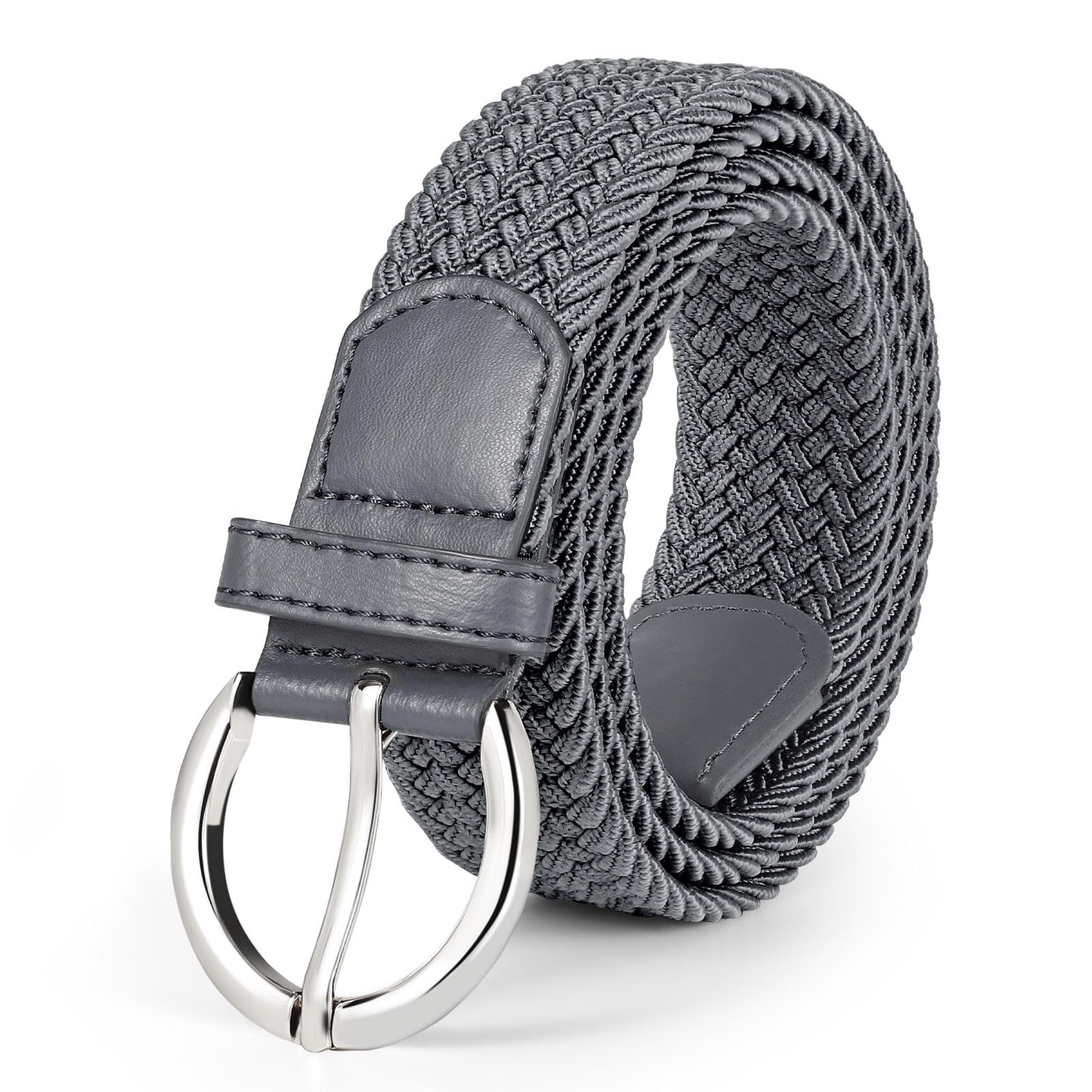 HOTJASGOOD Women Men Braided Woven Elastic Stretch Waist Belt Golf Canvas Fabric Casual Belt for Jeans Pants