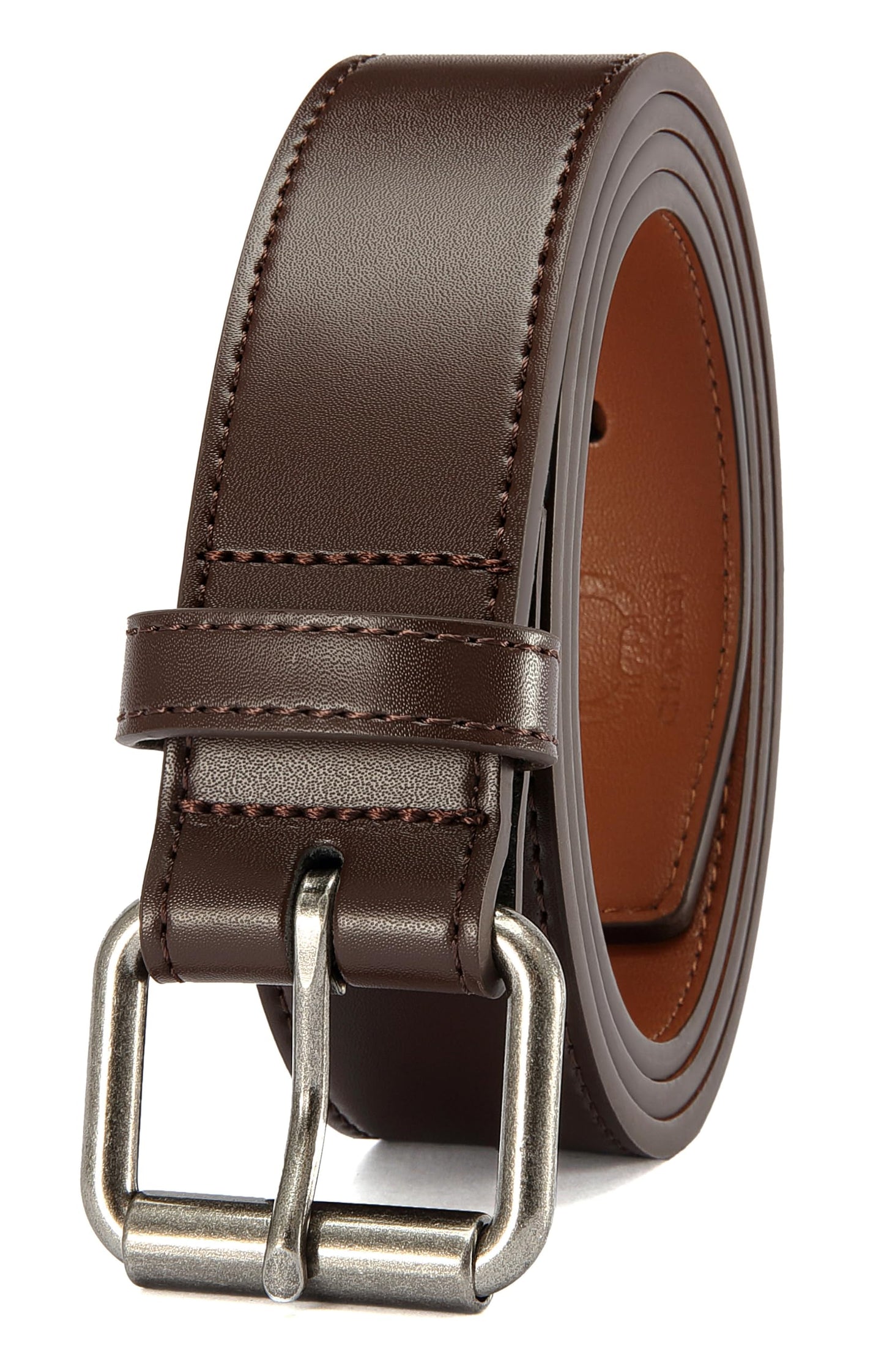HOTCHAOREN Work Belts for Men, Leather Belt Heavy Duty for Daily Wear | Genuine Leather, Solid Buckle, Casual Wear, Everyday Dress, Gift Box