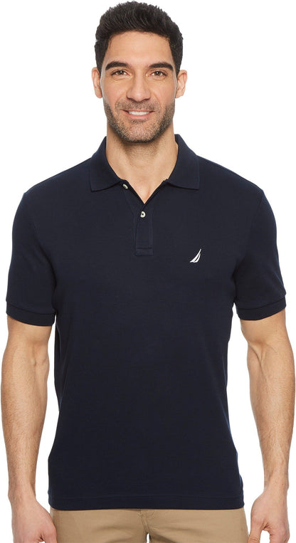 HOTNautica Men's Classic Fit Short Sleeve Dual Tipped Collar Polo Shirt