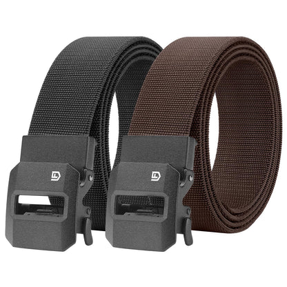 HOTFAIRWIN Ratchet Belt Men - Tactical Stretch Nylon Web Work Belts, Gift for Casual Jeans, Pants, Golf, and Everyday Use