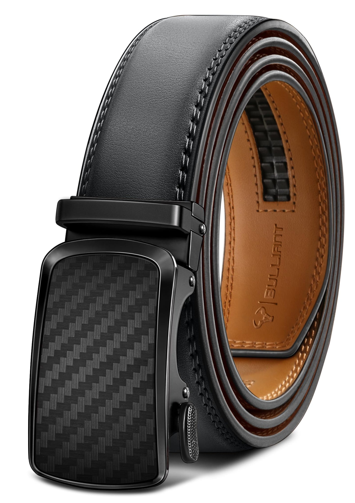 HOTBULLIANT Men's Belt,Brand Ratchet Belt Of Genuine Leather For Gift Men Dress,Size Customized